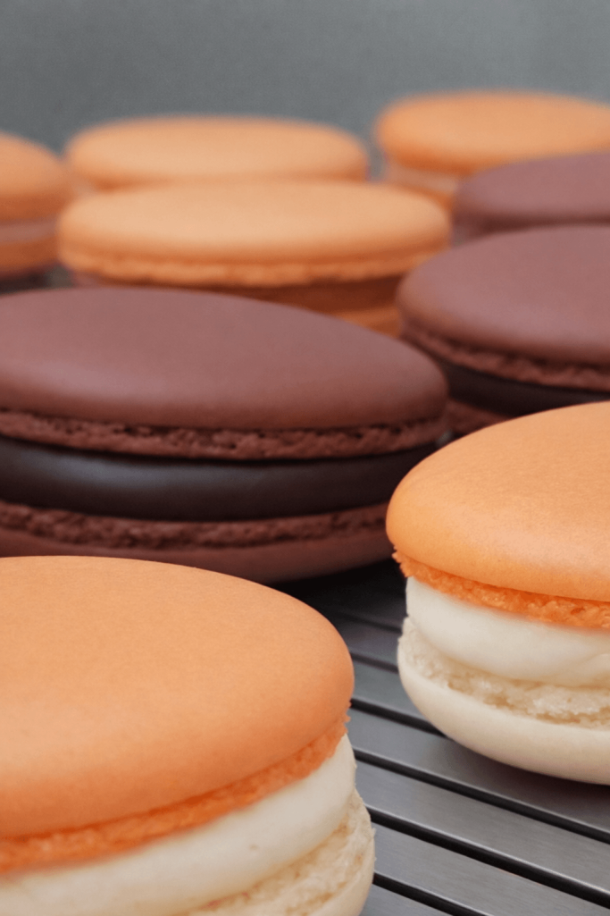 Handgemachte Macarons mit verschiedenen Füllungen – von eve choclatière Tübingen